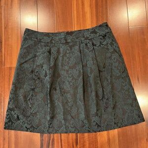 Halogen Green Skirt Floral Pattern Pleated A Line Holiday Formal Size Petite‎ 12